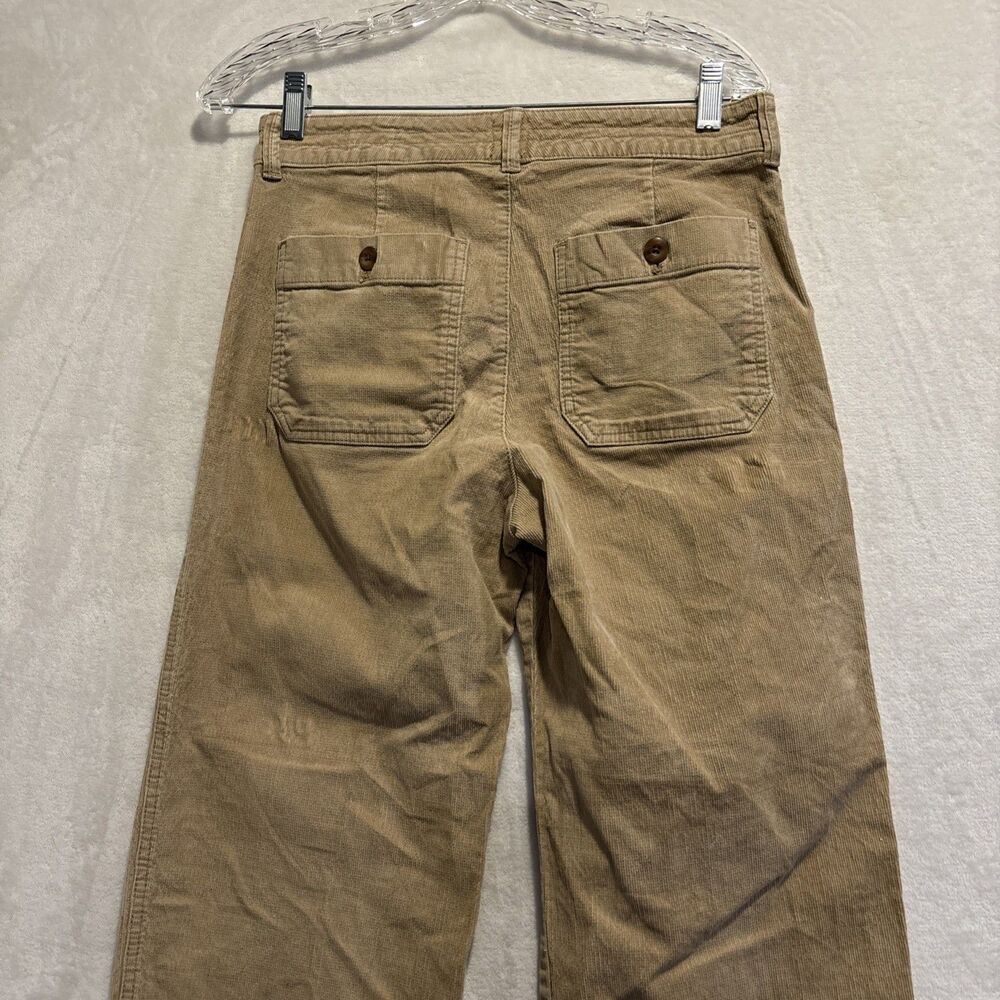 GAP Women’s High Rise Wide-Leg Tan Corduroy Pants Pockets Stretch Women's Size 4 - Picture 7 of 11